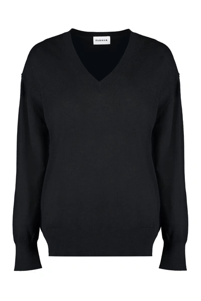 Shop P.a.r.o.s.h . Cashmere V-neck Sweater In Black