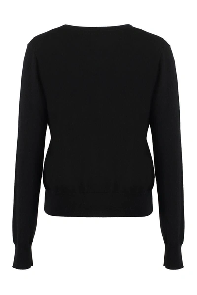 Shop P.a.r.o.s.h . Fine-knit Sweater In Black