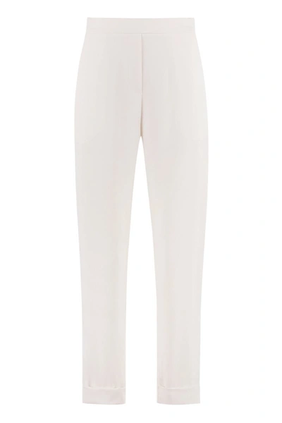 Shop P.a.r.o.s.h . High-waist Crêpe Trousers In White