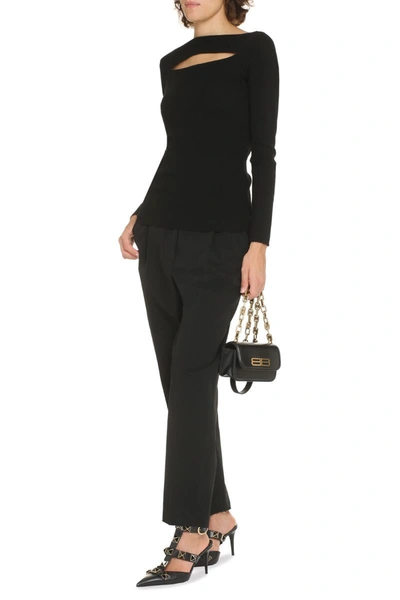 Shop P.a.r.o.s.h . Leila Ribbed Sweater In Black