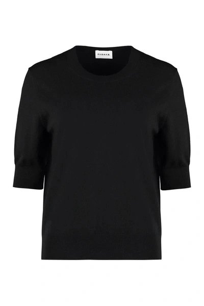 Shop P.a.r.o.s.h . Short Sleeve Sweater In Black