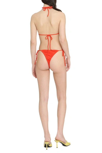 Shop Reina Olga Concetta Triangle Bra Bikini In Orange