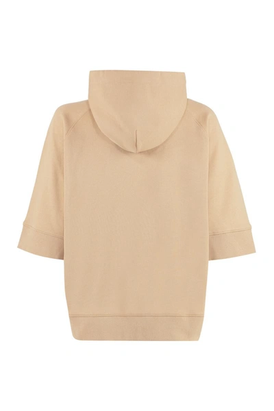 Shop Woolrich Cotton Full-zip Sweatshirt In Beige