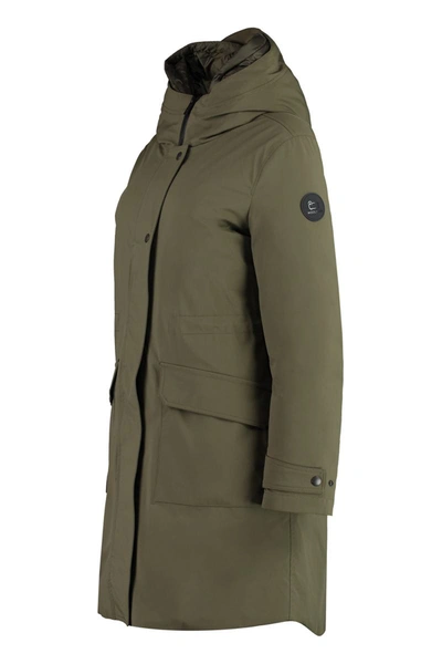 Shop Woolrich Military Technical Fabric Parka With Internal Removable Down Jacket In Green