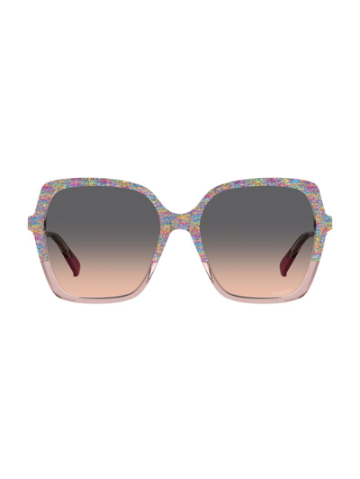 Shop Missoni Women's 57mm Oversized Sunglasses In Pink Multi Gradient