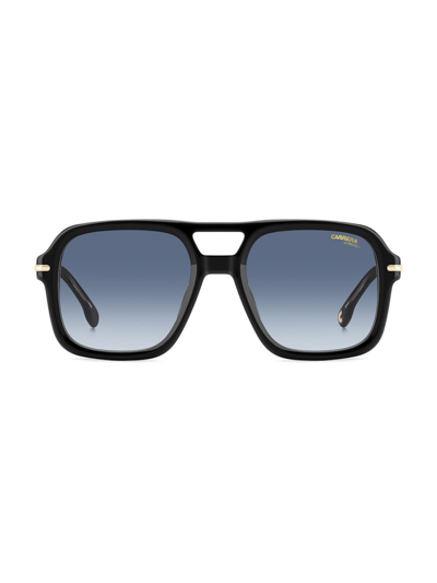 Shop Carrera Men's 55mm Gradient Navigator Sunglasses In Striped Black Blue