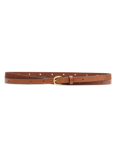 Shop Rag & Bone Women's Mini Belize Leather Wrap Belt In Brown