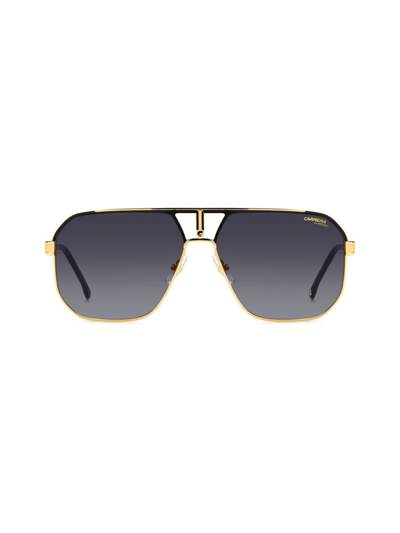 Shop Carrera Men's 62mm Stainless Steel Navigator Sunglasses In Matte Gold Black Grey