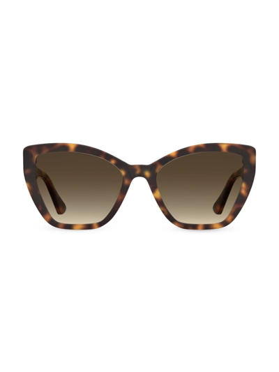 Shop Moschino Women's Mos155/s 55mm Cat-eye Sunglasses In Havana Brown Gradient