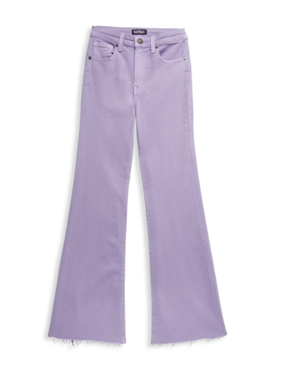 Shop Katiej Nyc Girl's Dakota Flared Jeans In Lilac