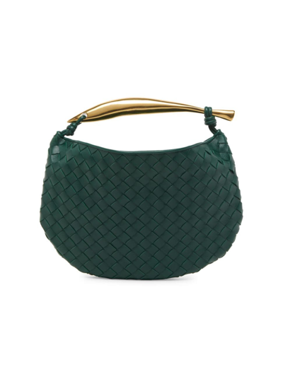 Shop Bottega Veneta Women's Sardine Intrecciato Leather Top-handle Bag In Emerald