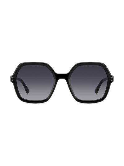 Shop Isabel Marant Women's Im 0152/s Geometric Sunglasses In Black