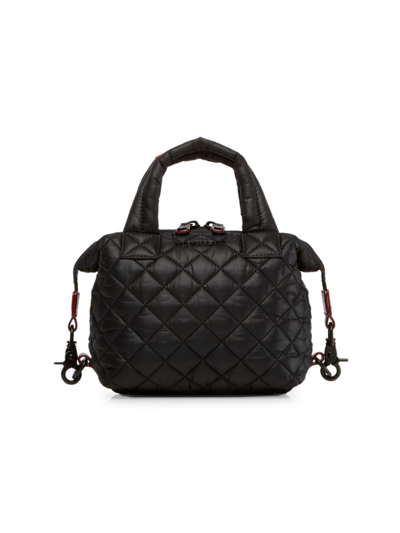 Shop Mz Wallace Women's Micro Sutton Quilted Shoulder Bag In Black