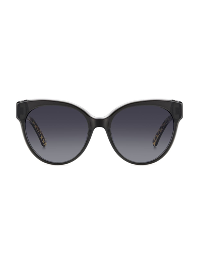 Shop Kate Spade Women's Aubriela 55mm Cat-eye Sunglasses In Dark Grey Shaded