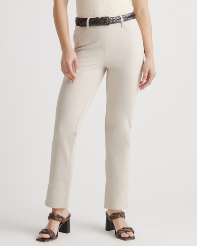 Quince Women's Ultra-stretch Ponte Straight Leg 4-pocket Pants In