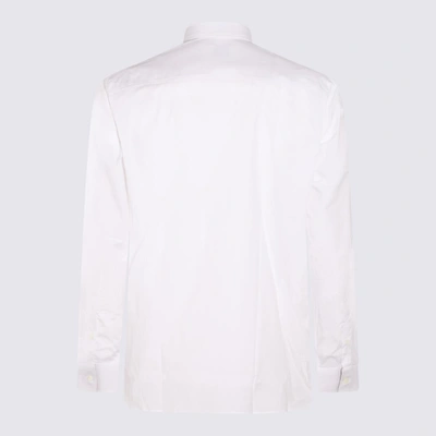 Shop Burberry White Cotton Shirt