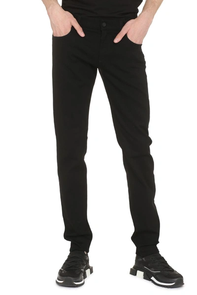 Shop Dolce & Gabbana 5-pocket Skinny Jeans In Black
