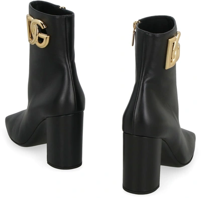 Shop Dolce & Gabbana Jackie Nappa Ankle Boots In Black