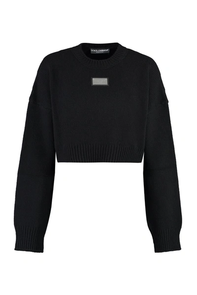 Shop Dolce & Gabbana Virgin Wool And Cashmere Pullover In Black