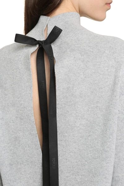 Shop Fendi Wool And Cashmere Sweater In Grey