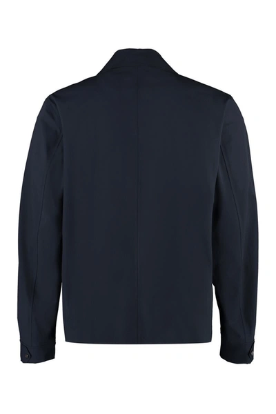Shop Herno Technical Fabric Overshirt In Blue
