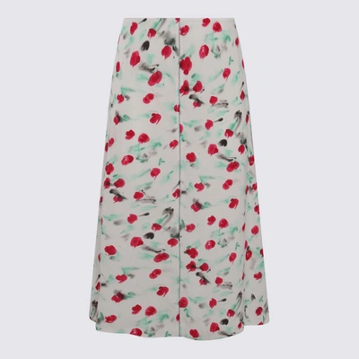 Shop Marni White Midi Skirt In Lily White