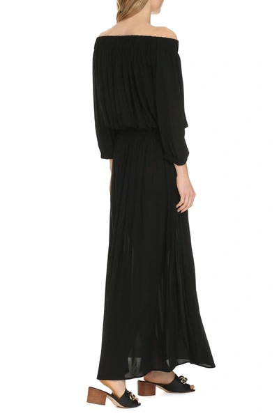 Shop Max Mara Ghiglia Stretch Viscose Dress In Black
