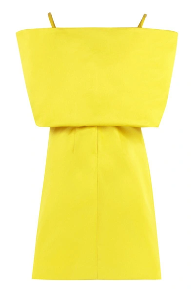 Shop P.a.r.o.s.h . Bow Detail Dress In Yellow