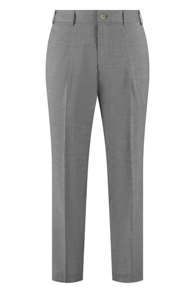 Shop The (alphabet) The (pants) - Wool Blend Tailored Trousers In Grey