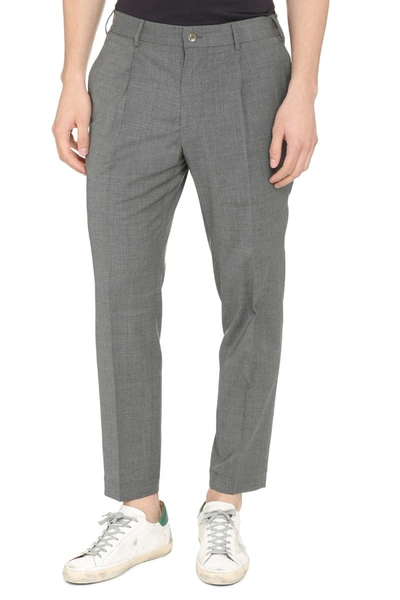 Shop The (alphabet) The (pants) - Wool Blend Tailored Trousers In Grey