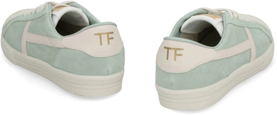 Shop Tom Ford Jarvis Suede Sneakers In Green