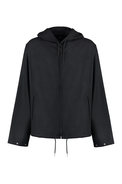 Shop Y-3 Adidas Full Zip Hoodie In Black