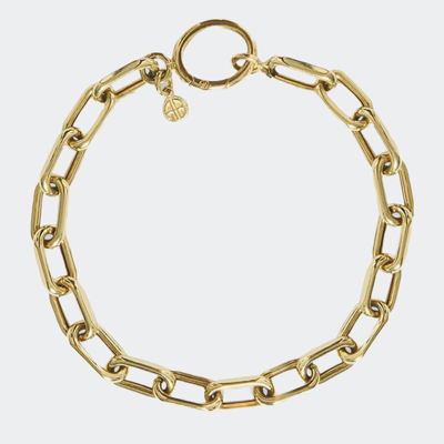 Shop Anine Bing Link Bracelet In Gold