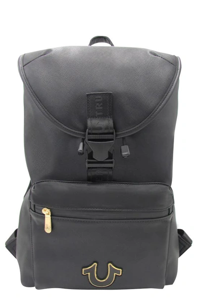 Shop True Religion Brand Jeans Peel Backpack In Grey Gold