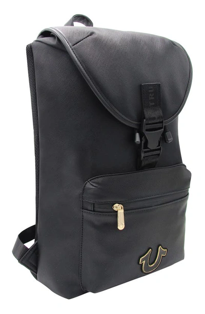 Shop True Religion Brand Jeans Peel Backpack In Grey Gold