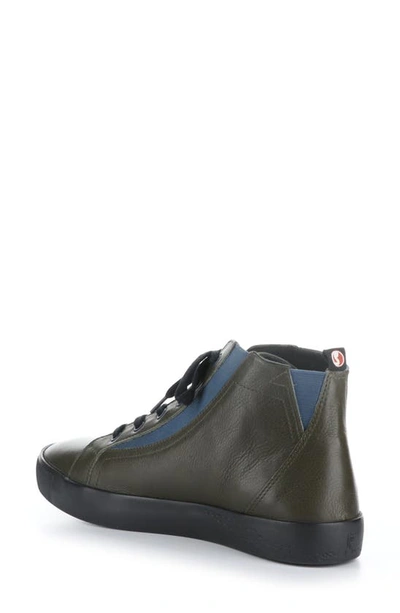 Shop Softinos By Fly London Shy High Top Sneaker In 001 Army Smooth Leather