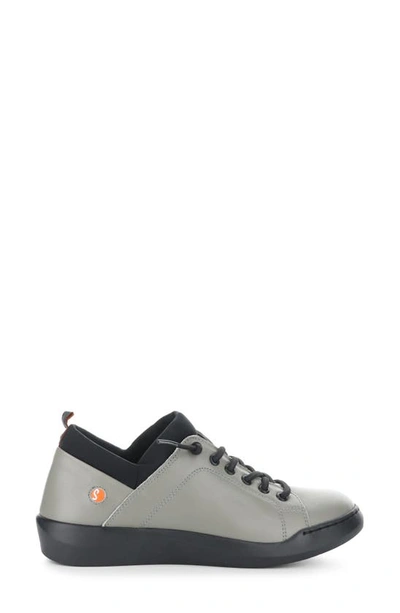 Shop Softinos By Fly London Bonn Sneaker In Sage/ Black Smooth Leather