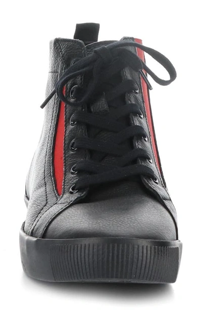 Shop Softinos By Fly London Shy High Top Sneaker In 000 Black Smooth Leather