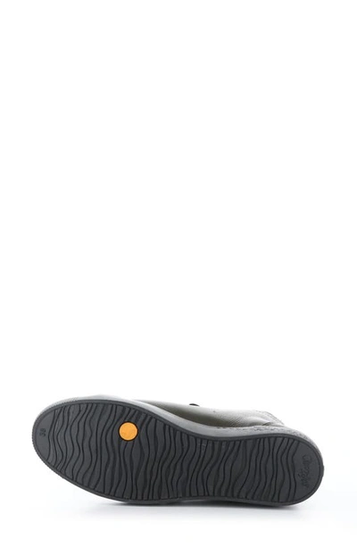 Softinos By Fly London Shy High Top Sneaker In 001 Army Smooth Leather