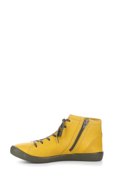 Shop Softinos By Fly London Ibbi Lace-up Sneaker In Ochre Supple Leather