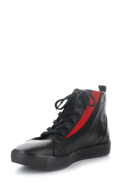 Shop Softinos By Fly London Shy High Top Sneaker In 000 Black Smooth Leather