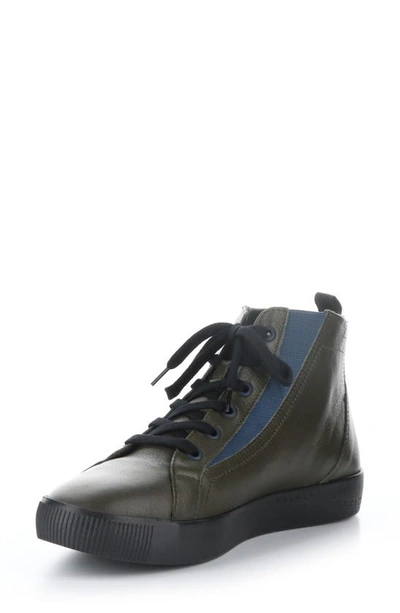 Shop Softinos By Fly London Shy High Top Sneaker In 001 Army Smooth Leather