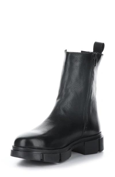 Shop Bos. & Co. Lock Waterproof Chelsea Boot In Black Feel Leather