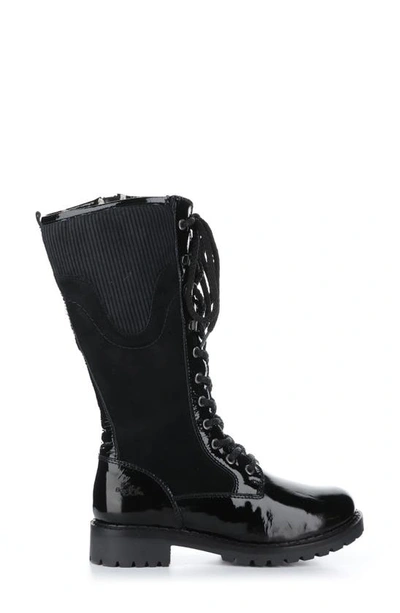 Shop Bos. & Co. Harrison Wool Lined Waterproof Boot In Black Patent/ Suede