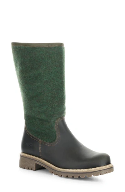 Shop Bos. & Co. Hanah Waterproof Boot In Olive Saddle/ Tweed