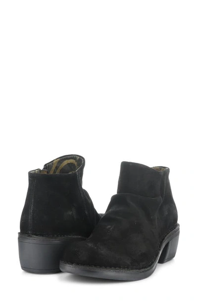 Fly London Merk Bootie In 005 Black Oil Suede