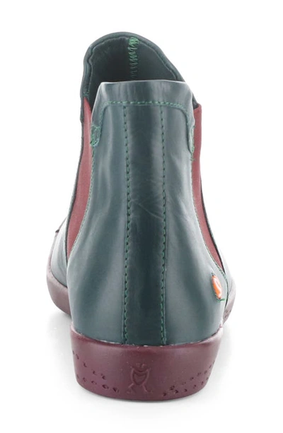 Shop Softinos By Fly London Itzi Chelsea Boot In Forest Green/ Bordeaux Leather