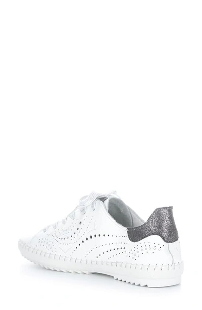 Shop Bos. & Co. Oxley Lace-up Sneaker In White Floater Lazer Leather