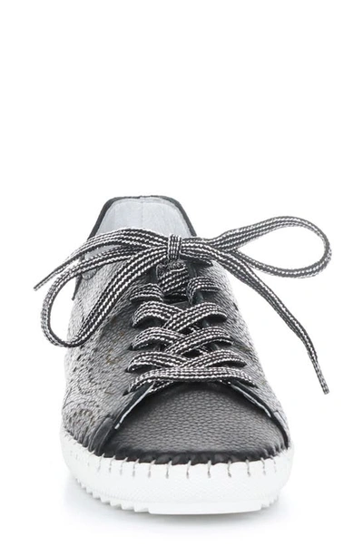 Bos. & Co. Oxley Lace-up Sneaker In Black Floater Lazer Leather
