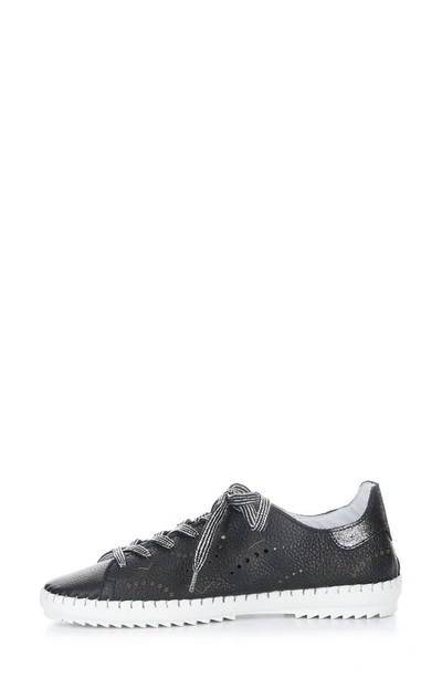 Bos. & Co. Oxley Lace-up Sneaker In Black Floater Lazer Leather